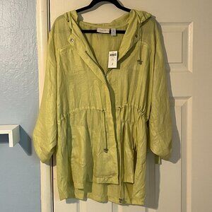 NWT Chico's Light Green Lightweight Hooded Jacket